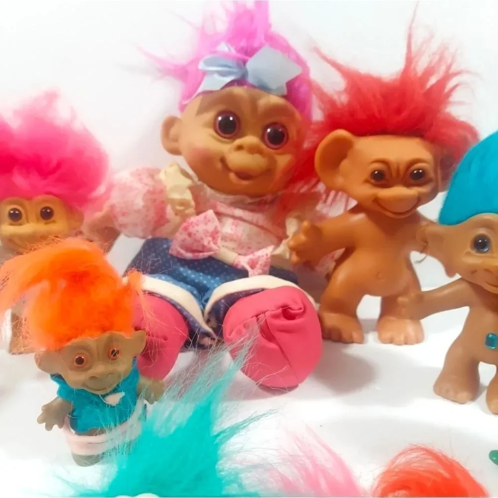 Vintage Troll Dolls Lot - Russ Hasbro Various Sizes 15 Figures + Accessories